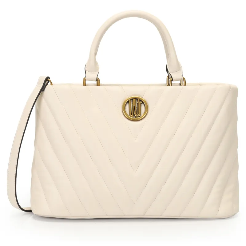 Bolsa Matelassê WJ Feminina Off White UNICO