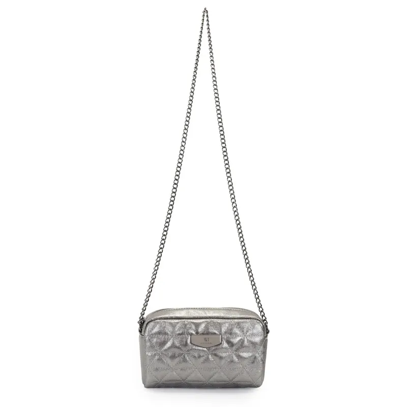 Bolsa Transversal WJ Matelassê Feminina Prata UNICO