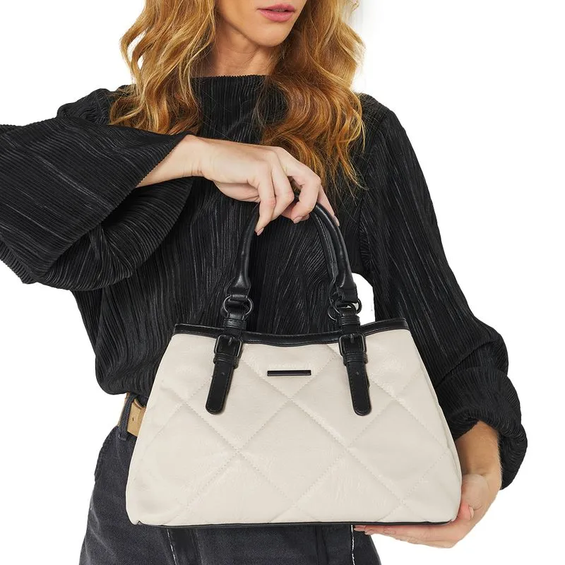 Bolsa Satchel WJ Feminina Off White UNICO