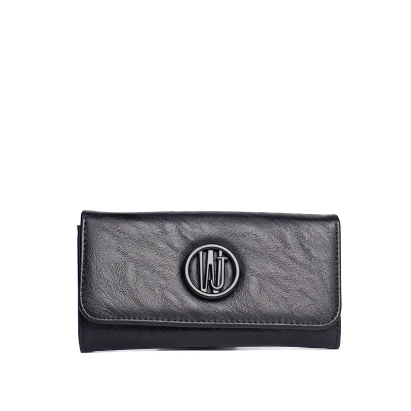 Carteira Feminina WJ Alongada Logo Preto - U