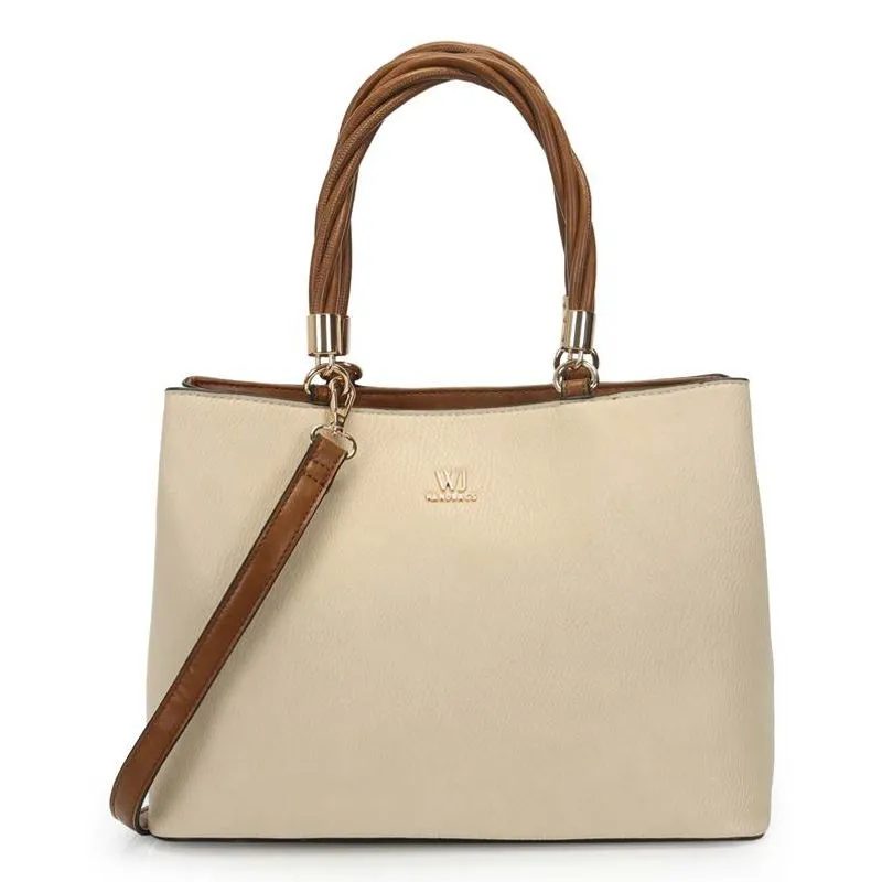 Bolsa Satchel WJ Feminina Off White UNICO