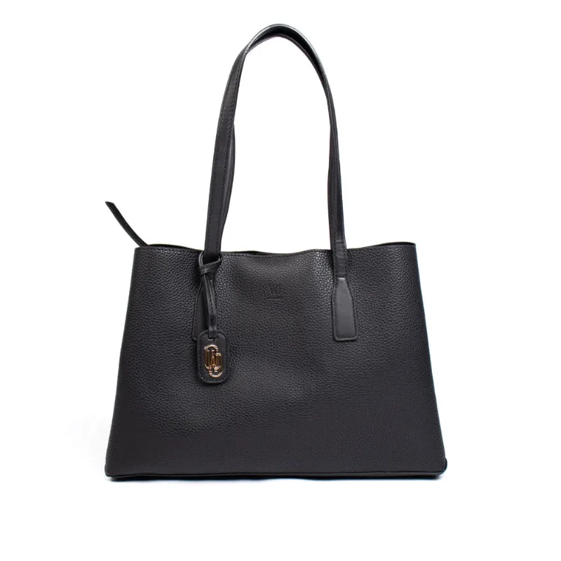 Bolsa Feminina WJ Tiracolo Média Compartimentos Preto - U