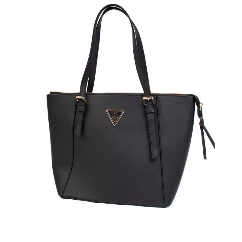 Bolsa Feminina WJ Média Alça Ombro Texturizada Preto - U