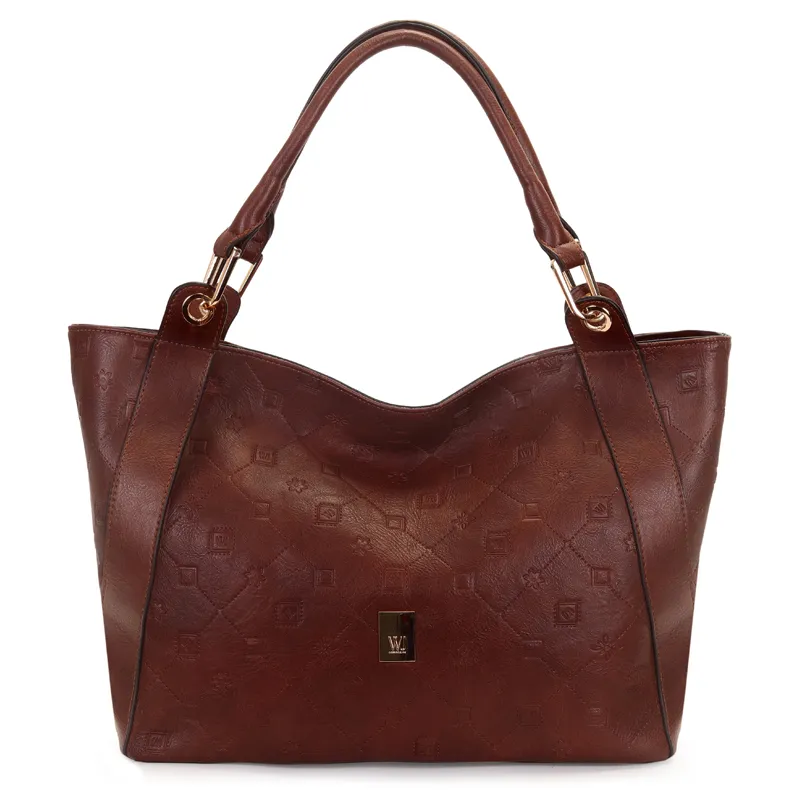 Bolsa Satchel Monograma Wj Café UNICO
