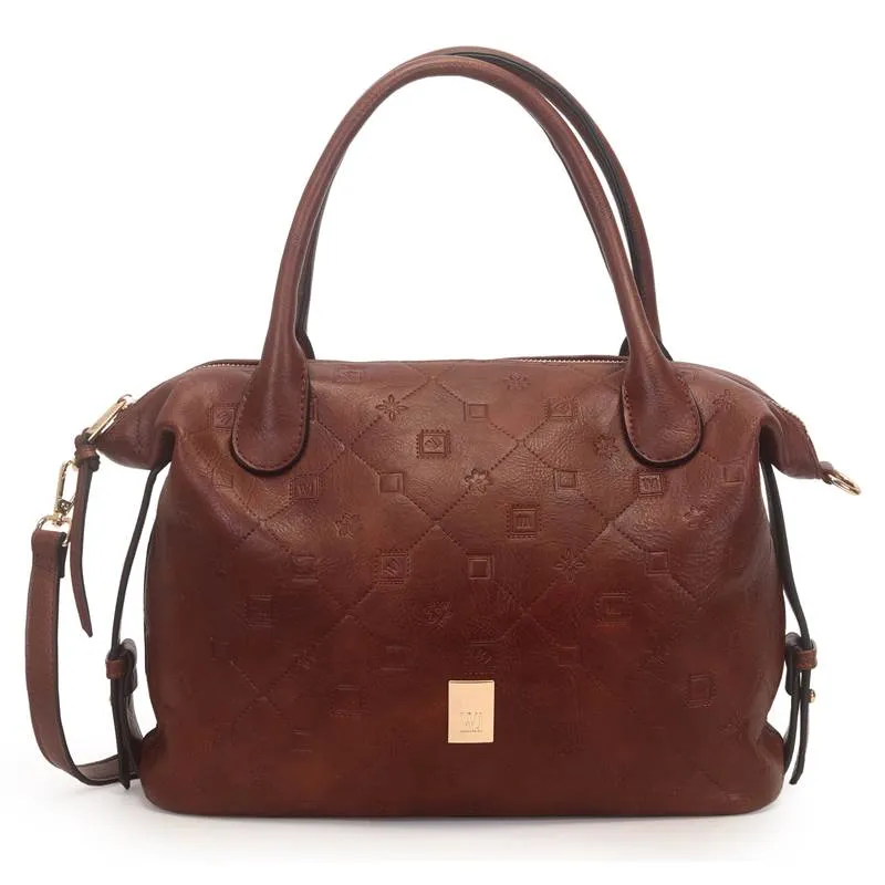 Bolsa Baú WJ Monograma Feminina Marrom UNICO
