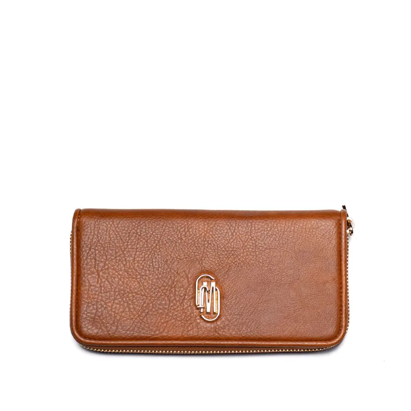 Carteira Feminina WJ Burnished Moderna Caramelo - U