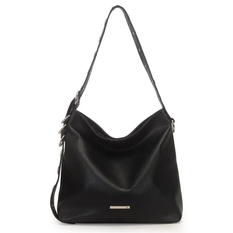 Bolsa Wj Transversal Preto Alça Tachas UNICO
