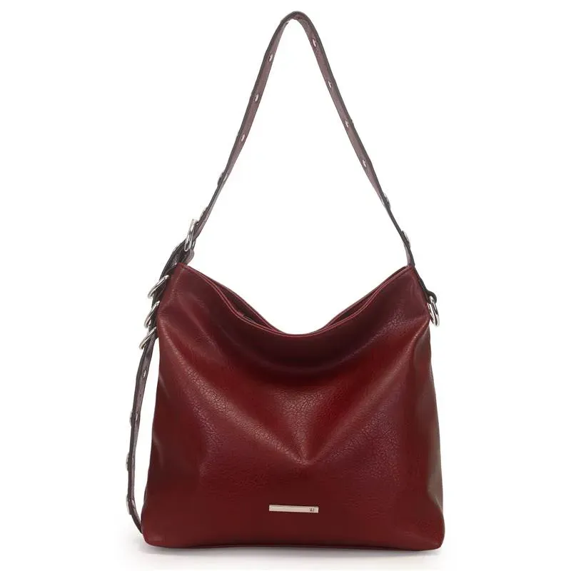 Bolsa Wj Transversal Bordô Alça Tachas UNICO