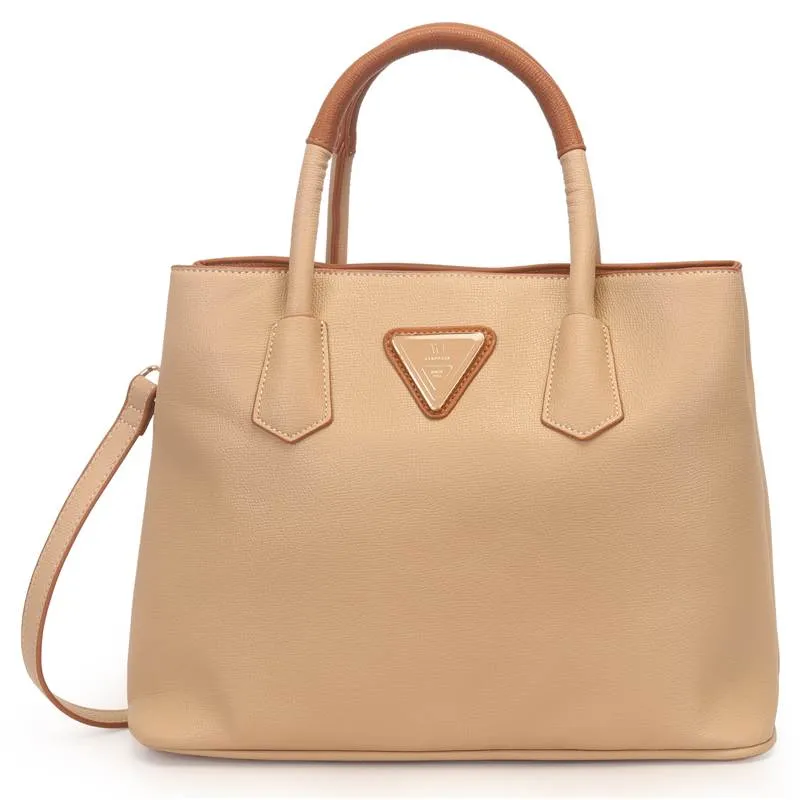 Bolsa Satchel WJ Urban Chic Feminina Bege UNICO