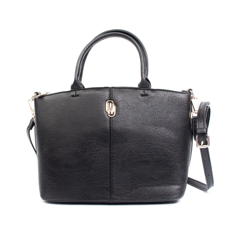 Bolsa Feminina WJ Tiracolo Média Burnished Preto - U