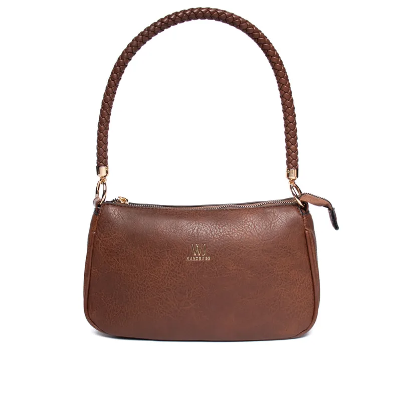 Bolsa Feminina Wj Alça Trançada Pequena Marrom - U