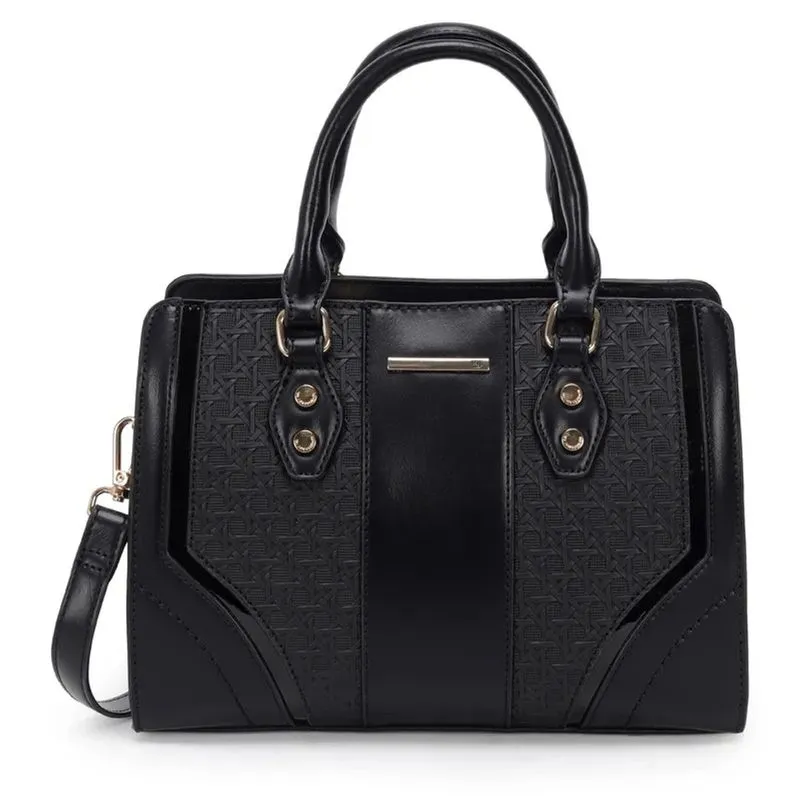 Bolsa Wj Satchel Média Tressê Feminina Preta UNICO