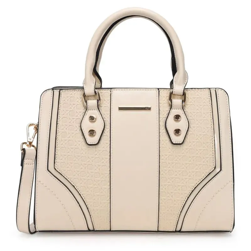 Bolsa Wj Satchel Média Tressê Feminina Bege UNICO