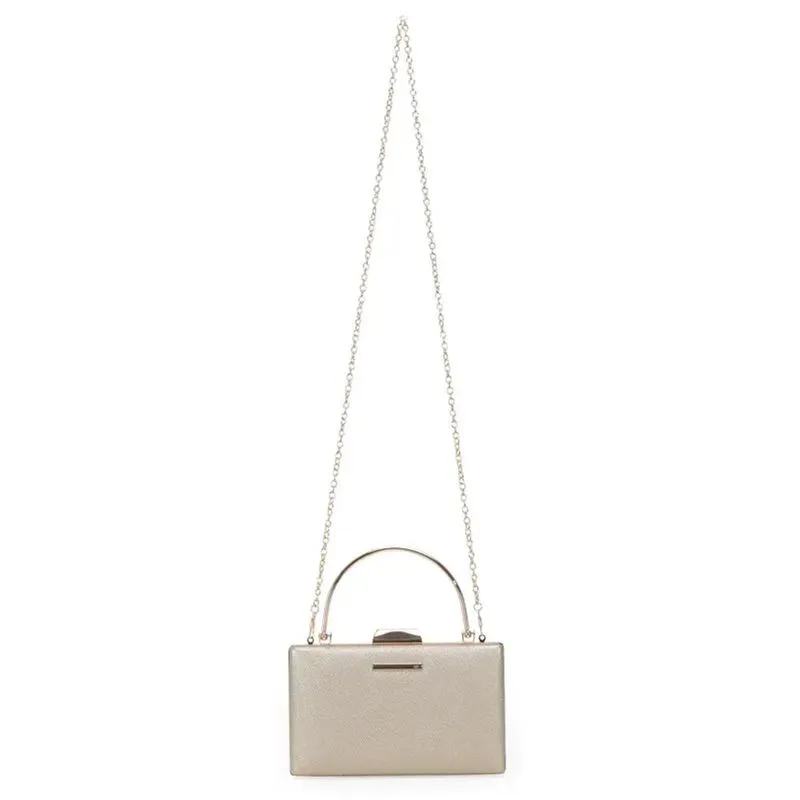 Bolsa WJ Clutch Media Alça Mão Metal Feminina Dourada UNICO