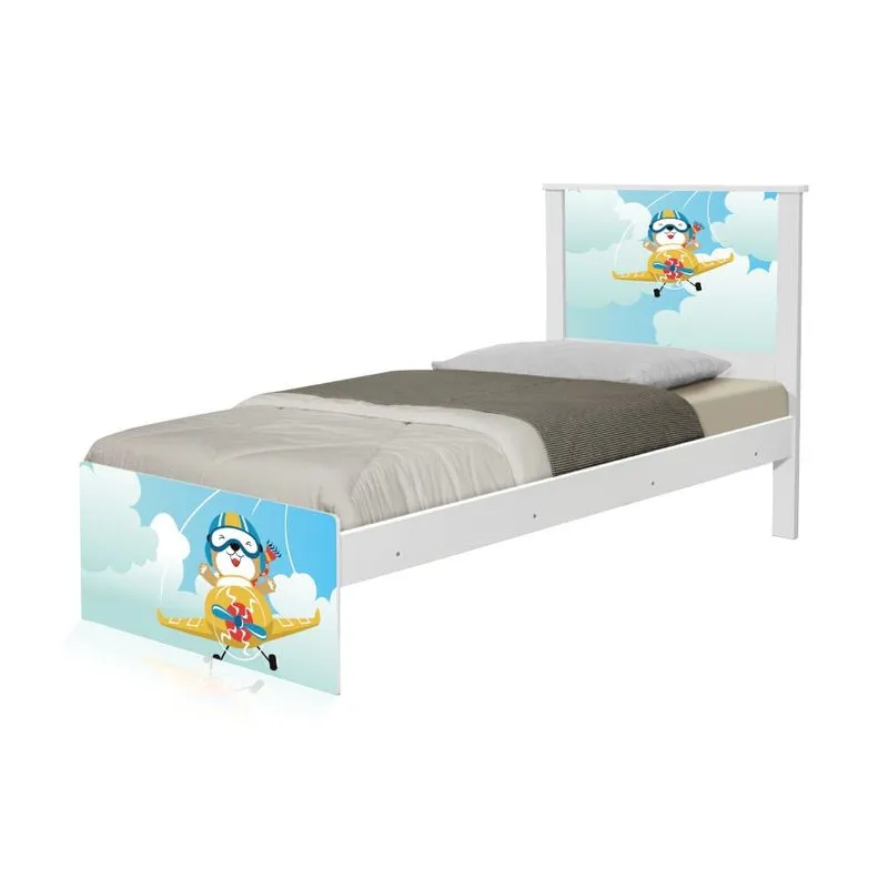 Cama Solteiro Ursinho Patrulheiro com Colchão
