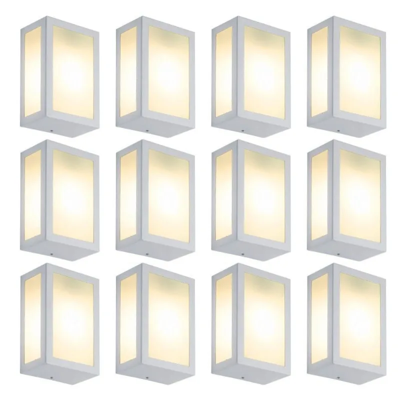 Arandela Fox Branco Kit Com 12