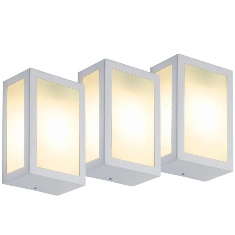 Arandela Fox Branco Kit Com 3