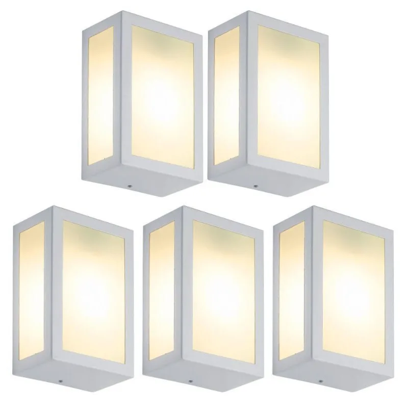 Arandela Fox Branco Kit Com 5