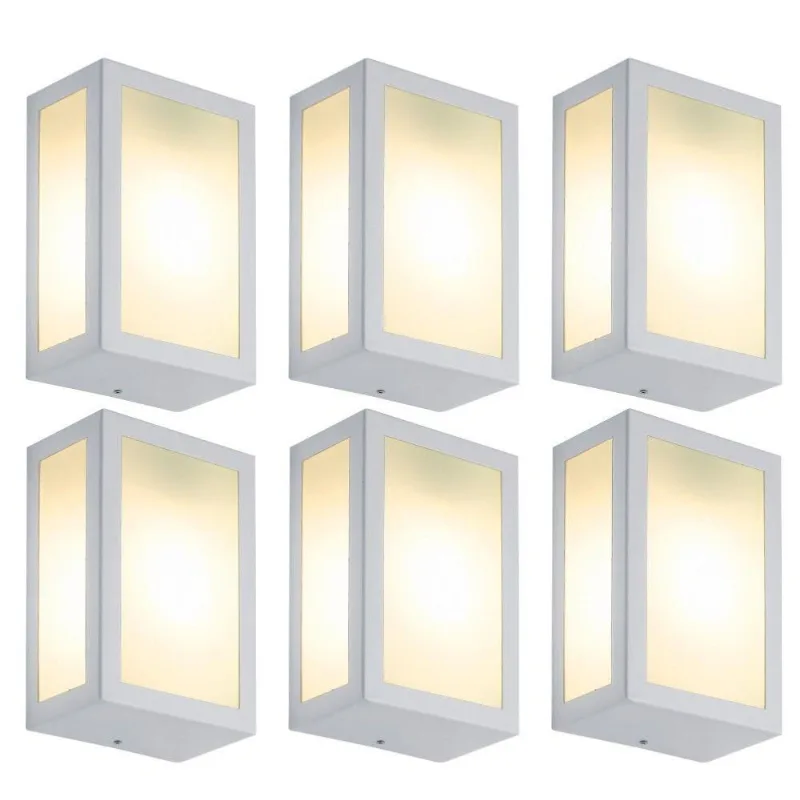 Arandela Fox Branco Kit Com 6