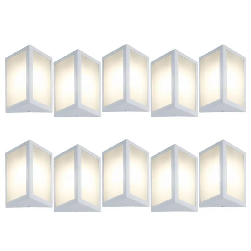 Arandela Triangular Branco Kit Com 10