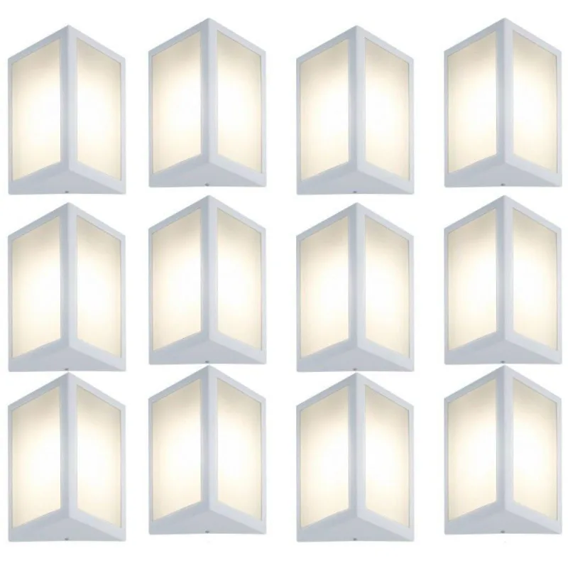 Arandela Triangular Branco Kit Com 12