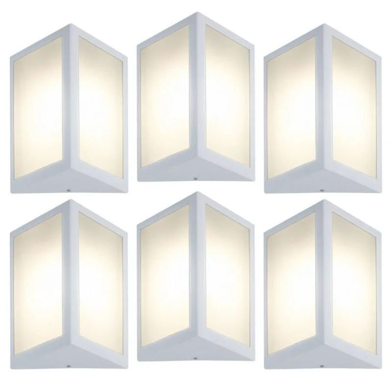 Arandela Triangular Branco Kit Com 6