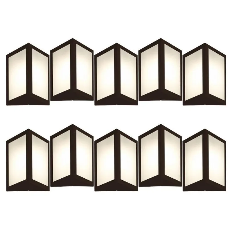 Arandela Triangular Marrom Kit Com 10
