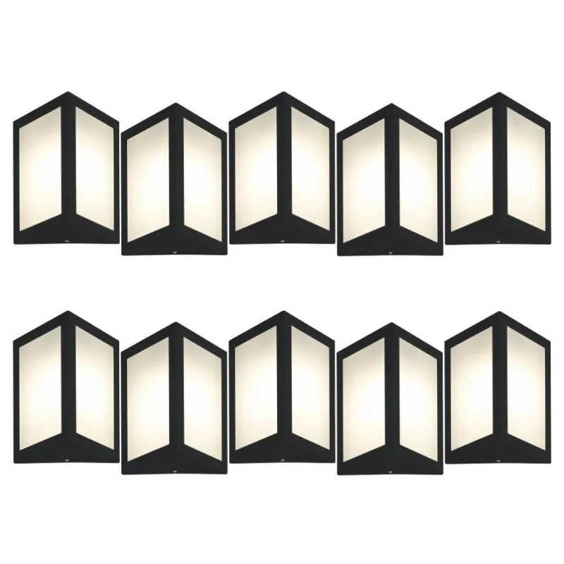 Arandela Triangular Preto Kit Com 10