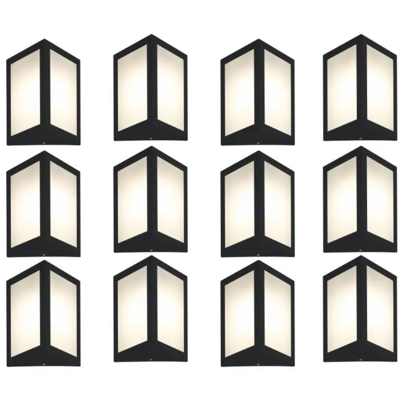 Arandela Triangular Preto Kit Com 12