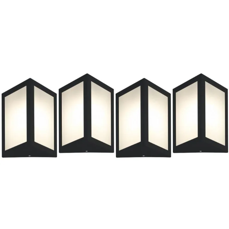 Arandela Triangular Preto Kit Com 4