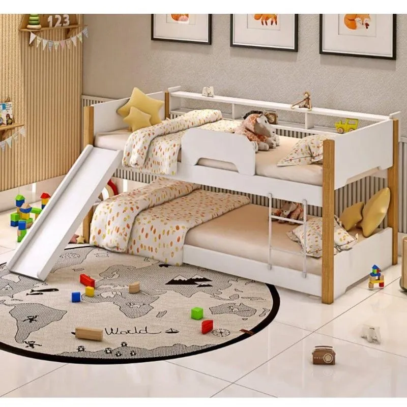 Beliche Infantil Exclusiv c/ Escorrega Prateleira E Colchão