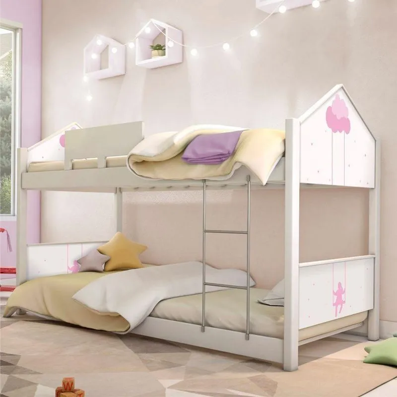 Beliche Prime Casa Juvenil Balanço Menina Com Colchão