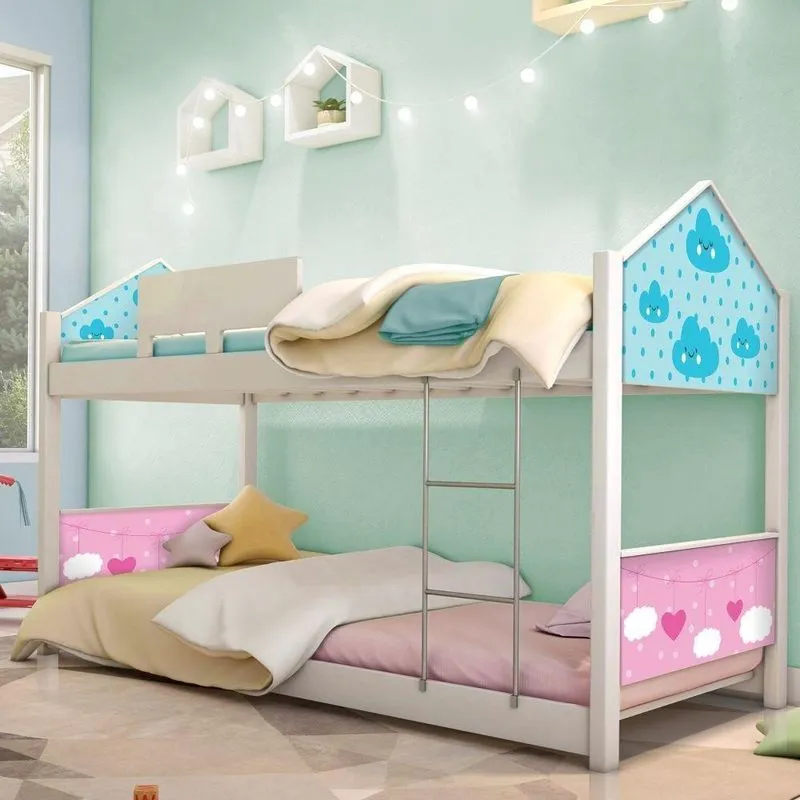 Beliche Prime Casa Solteiro Nuvem Menino E Menina