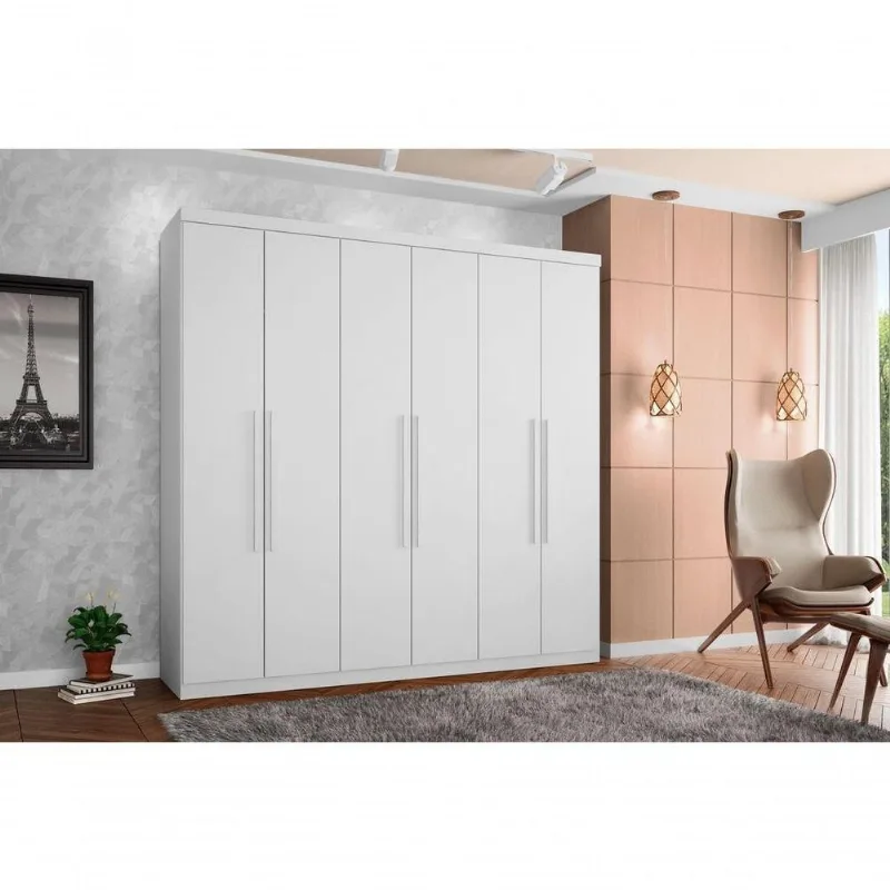 Roupeiro Gold 6 Portas Branco