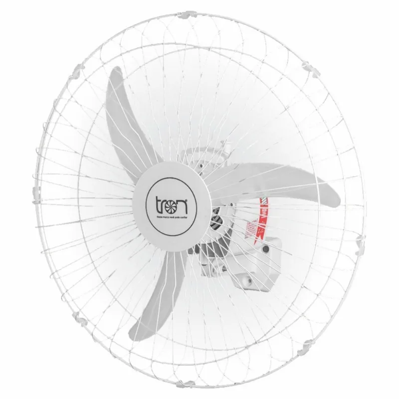 Ventilador De Parede América Bivolt Grade Em Aço Branco Bivolt