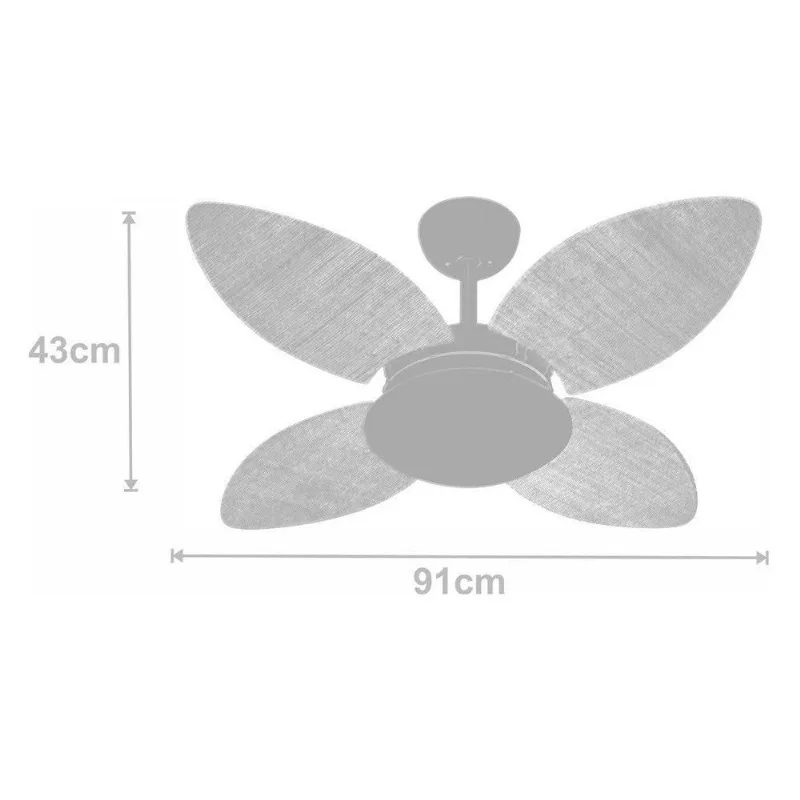 Ventilador De Teto Volare Mini Petalo Palmae Tabaco 220V 220V