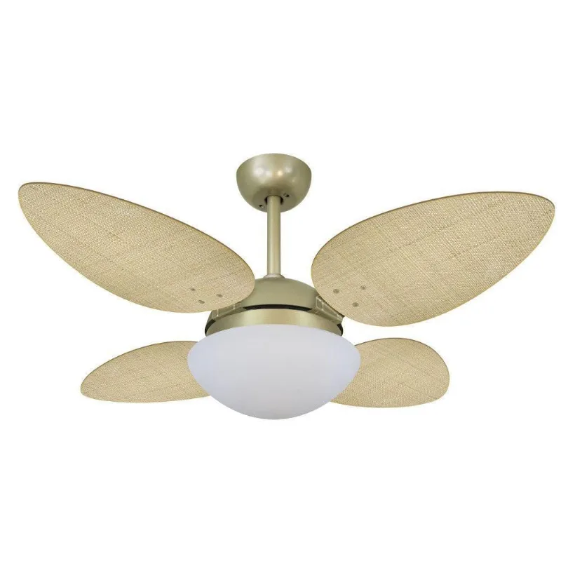 Ventilador De Teto Volare Petalo Palmae Natural 127V 110V