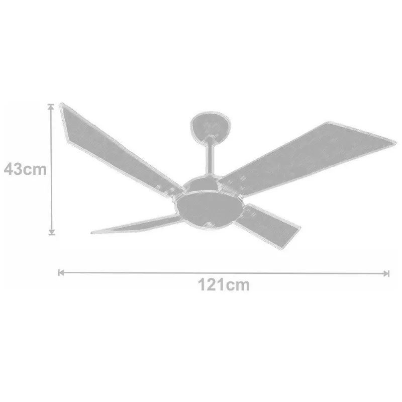 Ventilador De Teto Volare Tech Office Titanio 220V 220V