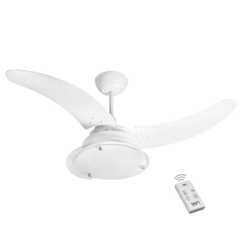 Ventilador Itália Branco 220V 3 Pás E Controle Remoto 220V