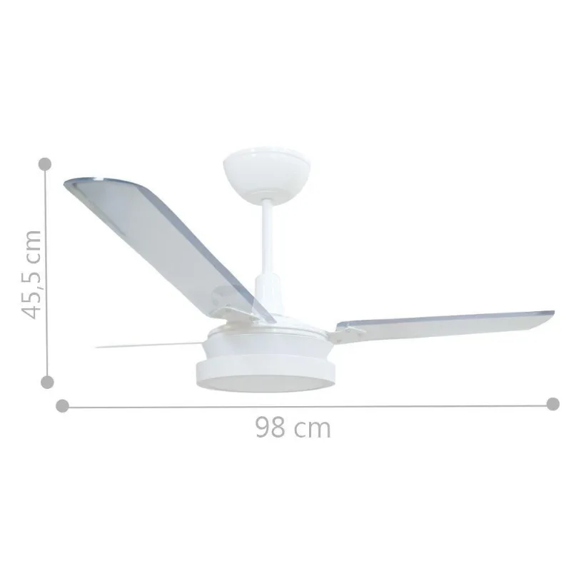 Ventilador Led Breeze Branco 110V 3 Pás E Controle Remoto 110V