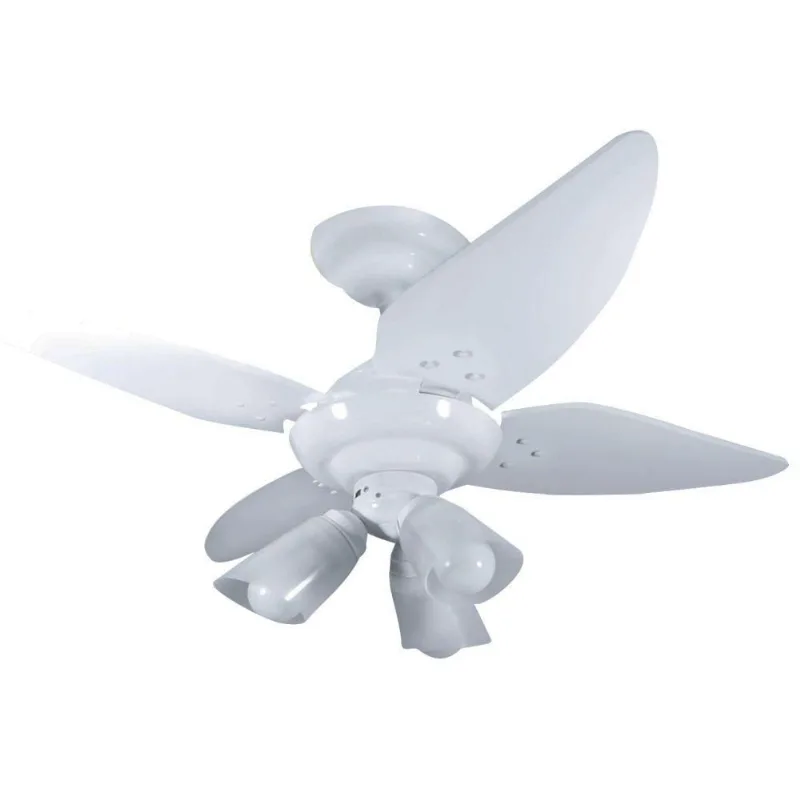 Ventilador Lustre Manour Branco 220V 4 Pás Branca 220V