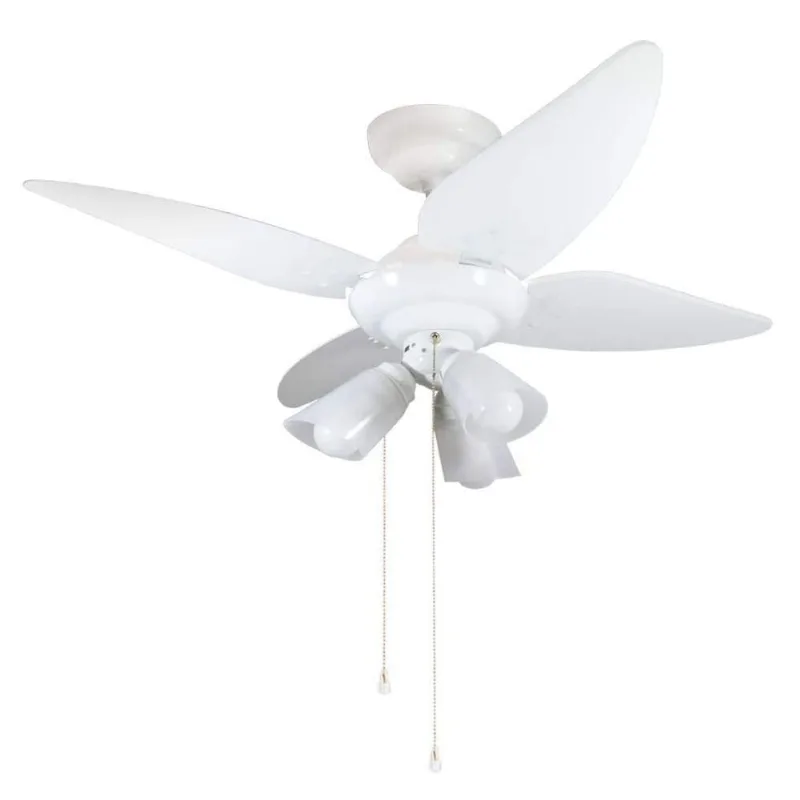 Ventilador Lustre Manour Plus Branco 220V 4 Pás Branca 220V