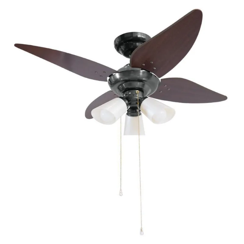 Ventilador Lustre Manour Plus Fumê 220V 4 Pás Tabaco 220V
