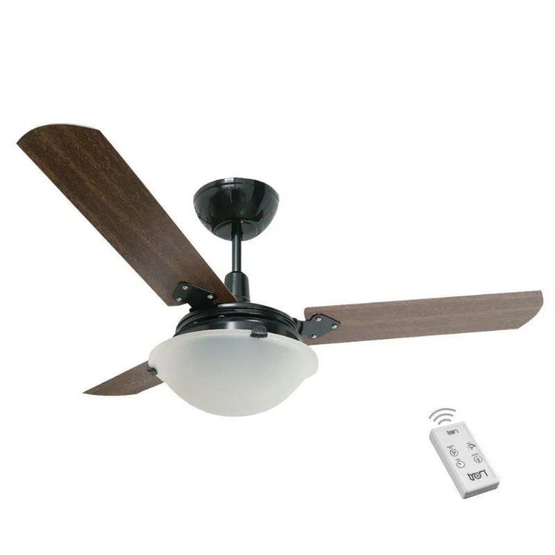 Ventilador Unions Preto 110V 3 Pás Verniz E Controle 110V