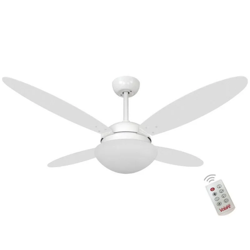 Ventilador Volare Lanai Branco Tabaco 127V E Controle Remoto 110V