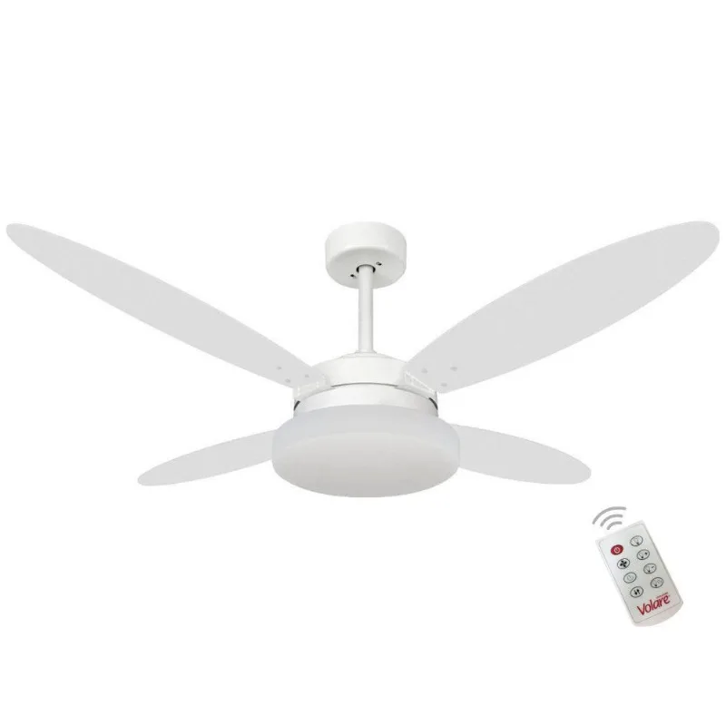 Ventilador Volare Lanai Branco Tabaco 127V E Controle Remoto 110V