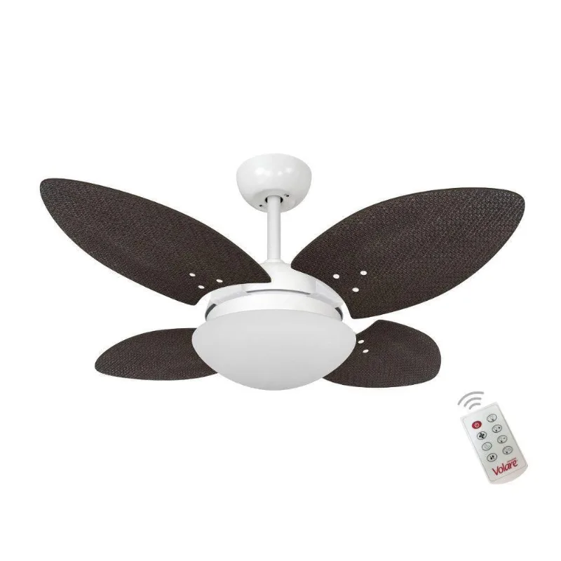 Ventilador Volare Mini P Palmae Tabaco 127V Controle Remoto 110V