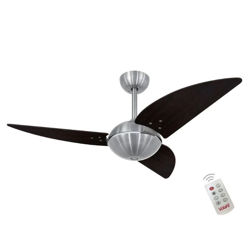 Ventilador Volare Off Class Tabaco 127V E Controle Remoto 110V