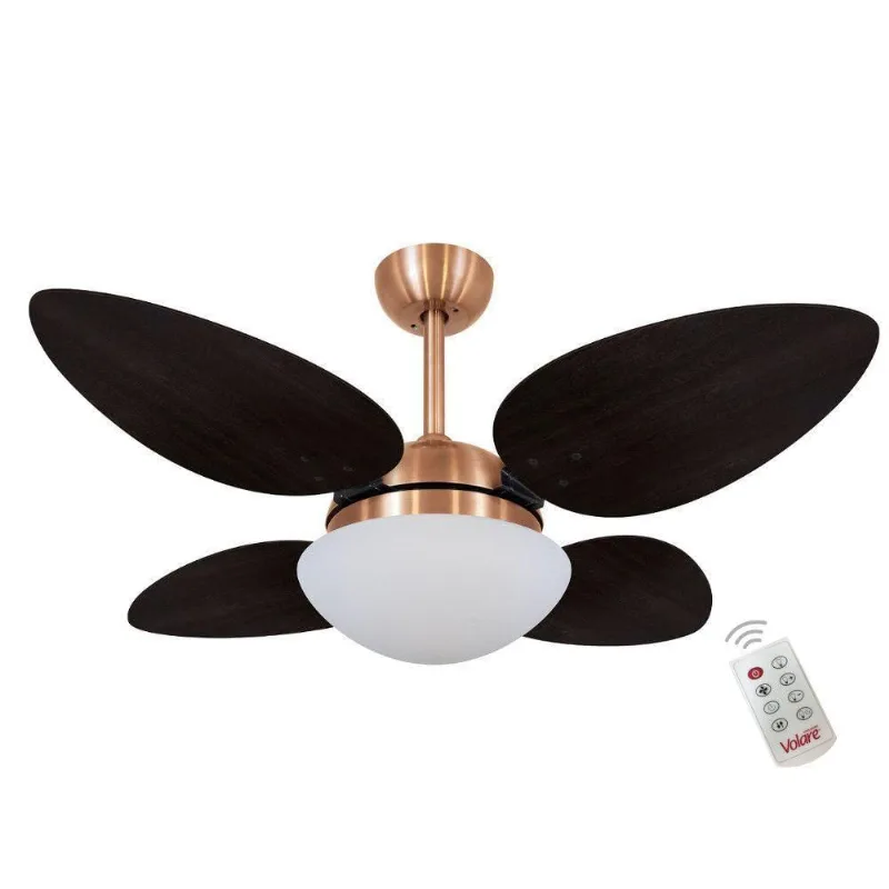 Ventilador Volare Petalo Quad Tabaco 127V E Controle Remoto