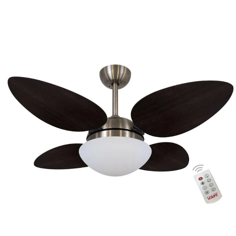 Ventilador Volare Petalo Quad Tabaco 127V E Controle Remoto 110V